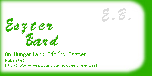 eszter bard business card